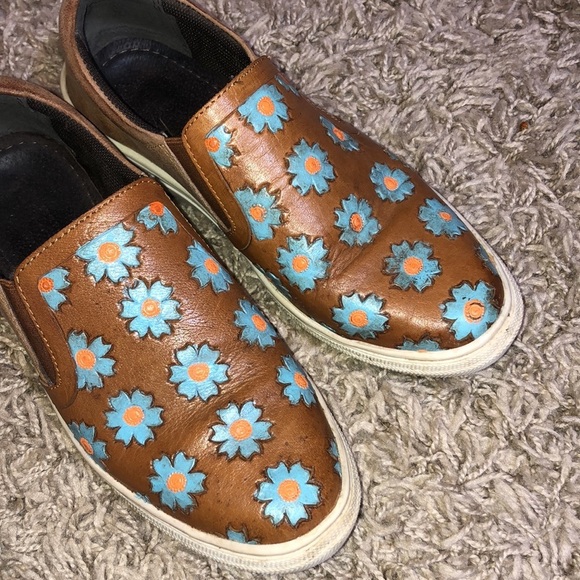 Roper floral Mane Daisies Casual Womens Casual Burnished Tan W Tooled Fl… - Picture 3 of 10